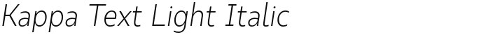 Kappa Text Light Italic