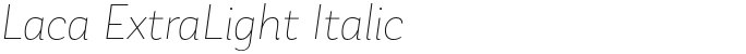 Laca ExtraLight Italic