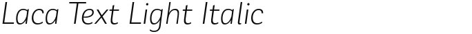 Laca Text Light Italic