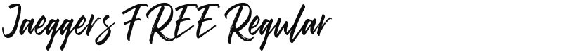 Jaeggers FREE font download