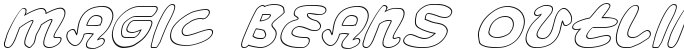 Magic Beans Outline Italic