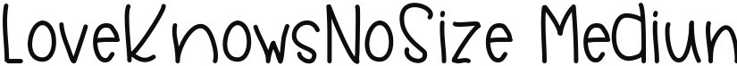 LoveKnowsNoSize font download