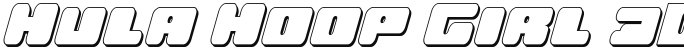 Hula Hoop Girl 3D Italic Italic
