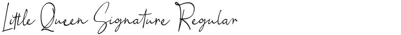 Little Queen Signature font download