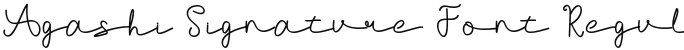 Agashi Signature Font Regular