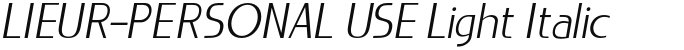 LIEUR-PERSONAL USE Light Italic