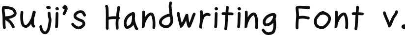Ruji's Handwriting Font v.2.0 font download