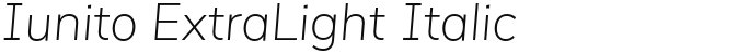 Iunito ExtraLight Italic