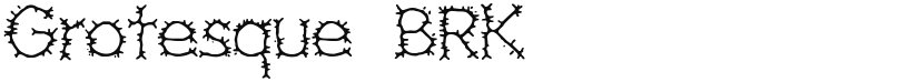 Grotesque BRK font download