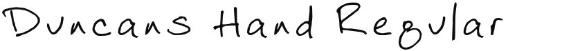 Duncans Hand font download