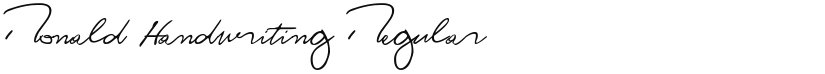 Ronald Handwriting font download