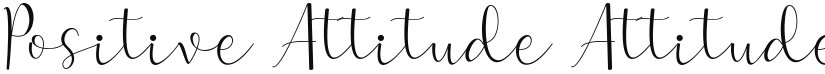 Positive Attitude font download
