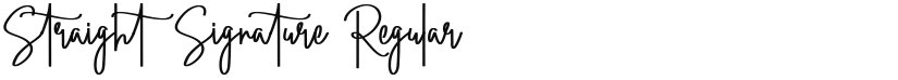 Straight Signature font download