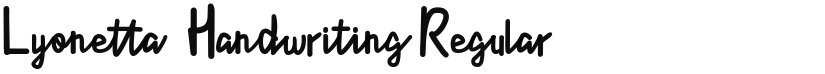 Lyonetta  Handwriting font download