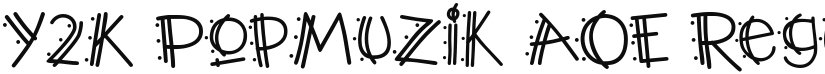 Y2K PopMuzik AOE font download
