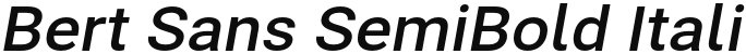 Bert Sans SemiBold Italic