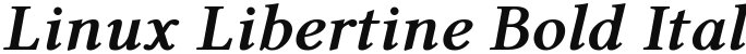 Linux Libertine Bold Italic
