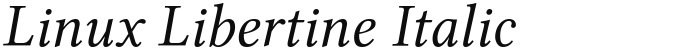 Linux Libertine Italic