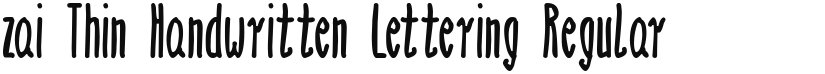 zai  Handwritten Lettering font download