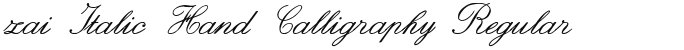 zai Italic Hand Calligraphy Regular