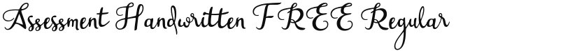 Assessment Handwritten FREE font download