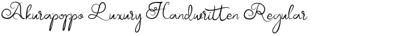 Akurapoppo Luxury Handwritten font download