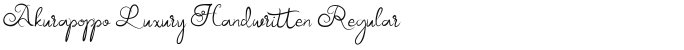 Akurapoppo Luxury Handwritten Regular