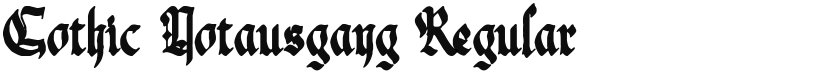Gothic Notausgang font download
