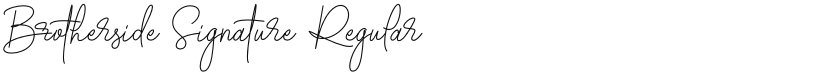 Brotherside Signature font download