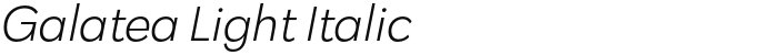 Galatea Light Italic