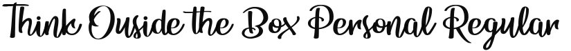 Think Ouside the Box Personal font download
