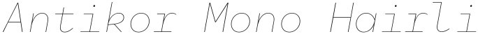 Antikor Mono Hairline Italic
