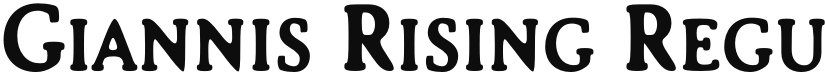 Giannis Rising font download