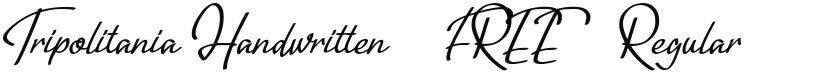 Tripolitania Handwritten (FREE) font download