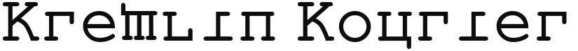 Kremlin Kourier II font download