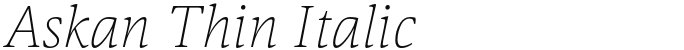 Askan Thin Italic