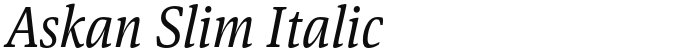 Askan Slim Italic