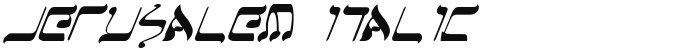 Jerusalem Italic