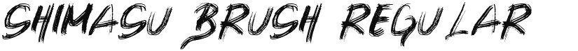 SHIMASU BRUSH font download