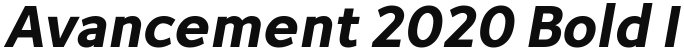 Avancement 2020 Bold Italic