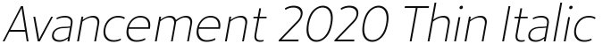 Avancement 2020 Thin Italic