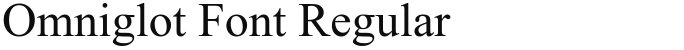 Omniglot Font Regular