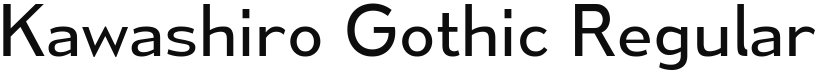 Kawashiro Gothic font download