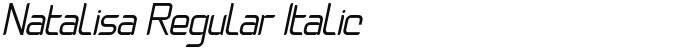 Natalisa Regular Italic