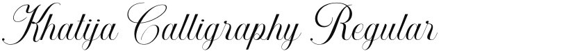 Khatija Calligraphy font download