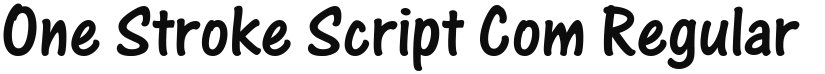 One Stroke Script Com font download