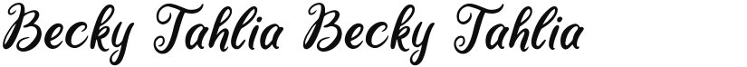 Becky Tahlia font download