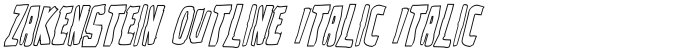 Zakenstein Outline Italic Italic