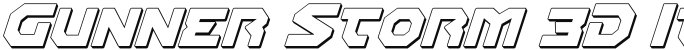 Gunner Storm 3D Italic Italic