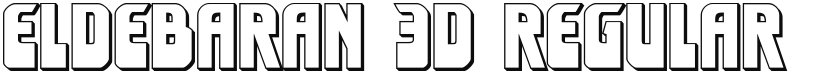 Eldebaran 3D font download